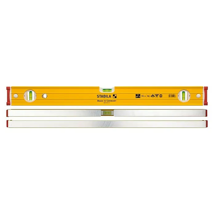 Stabila Wasserwaage Type 96-2 - Länge: 40 cm, Anzahl Libellen: 3 Stk. - Gelbe Stabila Wasserwaage, ein unverzichtbares Werkzeug für präzises Ausrichten. Hochwertige Verarbeitung für genaue Ergebnisse bei jedem Projekt.