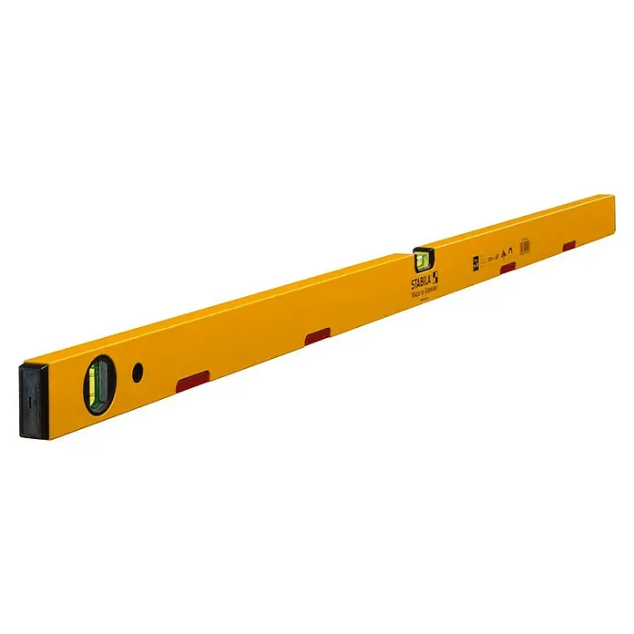 Stabila Wasserwaage Type 70 M - Länge: 120 cm, Anzahl Libellen: 2 Stk. - Gelbe Stabila Wasserwaage, ein Präzisionswerkzeug für exakte Messungen und Ausrichtungen im Bau- und Handwerksbereich.