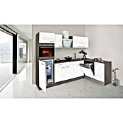 Respekta Winkelküche KBL280EYWS (172 x 280 cm, Weiß Seidenglanz)