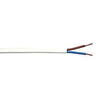 Schlauchleitung H03VVH2-F 2x0,75 mm² (Anzahl Adern: 2, Länge: 5 m, Weiß)