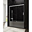 GME Mampara para bañera Basic (An x Al: 155 x 150 cm, Vidrio transparente, Blanco) | BAUHAUS