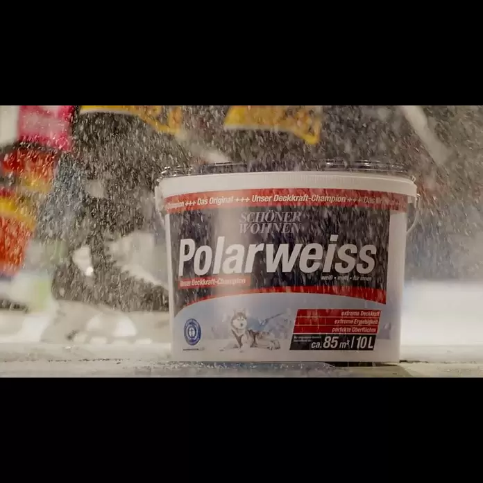SCHÖNER WOHNEN-Farbe Wandfarbe Polarweiß-Spray - Weiß, Matt, 150 ml, Konservierungsmittelfrei - SCHNER WOHNEN Polarweiss Eishockey Kooperation DEB