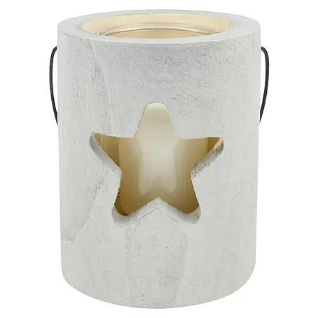 Holz-Laterne mit Kerze