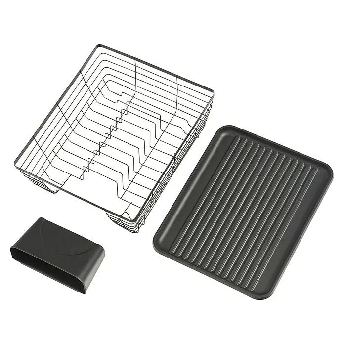 Geschirrkorb - L x B x H: 14,5 x 37 x 30,5 cm, Metall - Geschirrspüler mit Besteckkorb und Abtropfschale. Optimal für die Organisation in der Küche, damit dein Geschirr schnell trocknen kann.