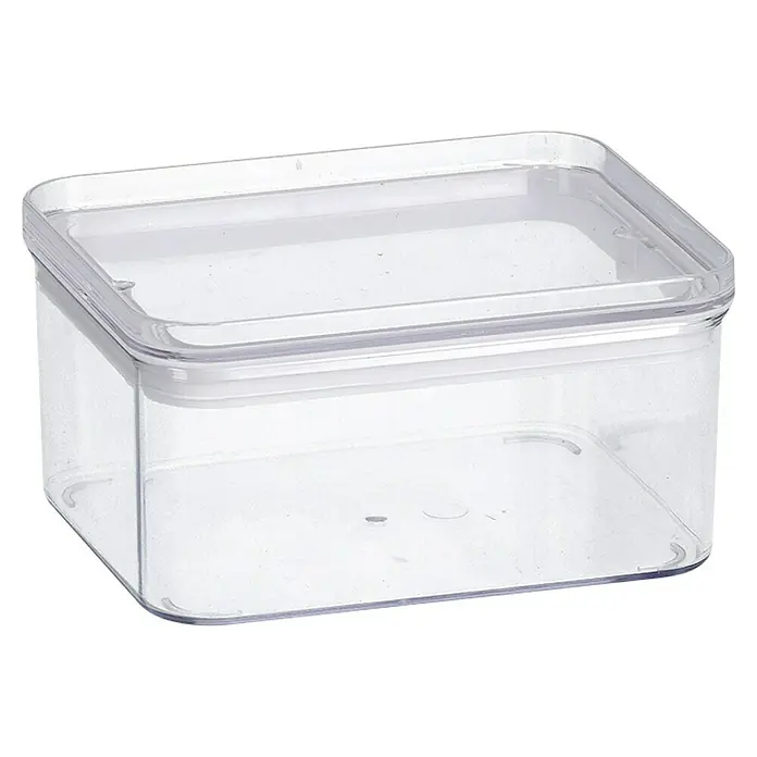 Vorratsdosen-Set - L x B x H: 18,5 x 12,8 x 10,4 cm, Kunststoff, Transparent - Transparente Vorratsdose mit Deckel, ideal für die Organisation von Lebensmitteln in Küche und Vorratskammer.