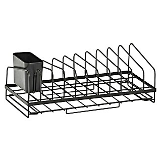 Geschirrkorb (L x B x H: 13,5 x 36,5 x 17,5 cm, Metall)