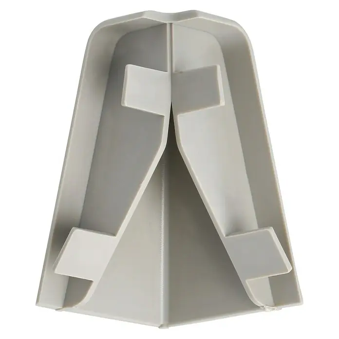LOGOCLIC Außenecke K40 C - Grau, 2 Stk., Passend für: LOGOCLIC Sockelleiste K40 C - Grauer Kunststoff-Eckschutz, ideal um Ecken zu schützen und Stöße zu absorbieren, mit Befestigungslaschen für sicheren Halt.