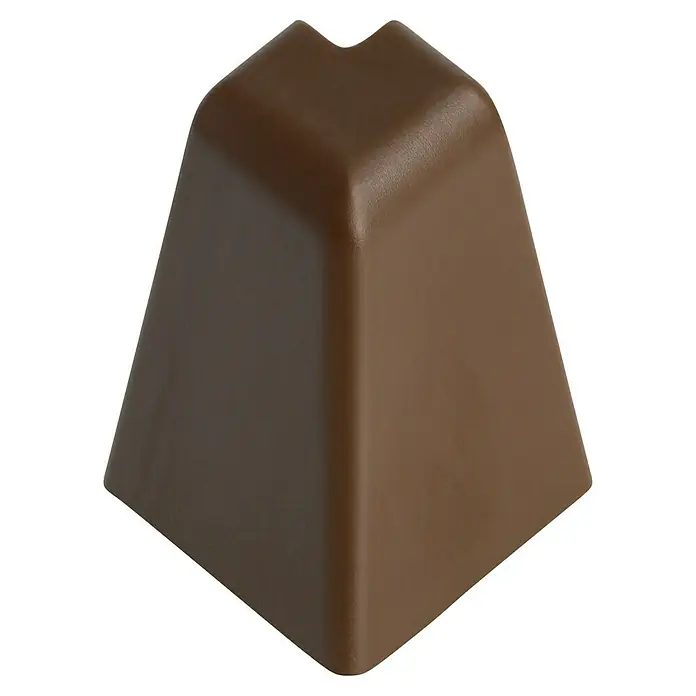 LOGOCLIC Außenecke K40 C - Dunkelbraun, 2 Stk., Passend für: LOGOCLIC Sockelleiste K40 C - Nahaufnahme eines braunen Eckschutzes, der verwendet wird, um Ecken vor Beschädigungen zu schützen und ihnen ein sauberes Aussehen zu verleihen.