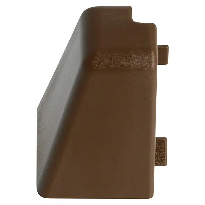 LOGOCLIC Außenecke K40 C - Dunkelbraun, 2 Stk., Passend für: LOGOCLIC Sockelleiste K40 C - Brauner Kunststoff-Eckverbinder für Terrassendielen, Zubehör für den Außenbereich, robust und witterungsbeständig.