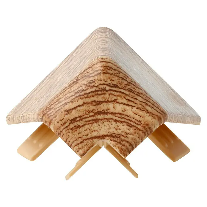 LOGOCLIC Außenecke K40 C - Birke, 2 Stk., Passend für: LOGOCLIC Sockelleiste K40 C - Das Produkt ist ein Eckenschutz aus Holz, der verwendet wird, um Ecken vor Beschädigungen zu schützen. Er hat ein schönes Muster.