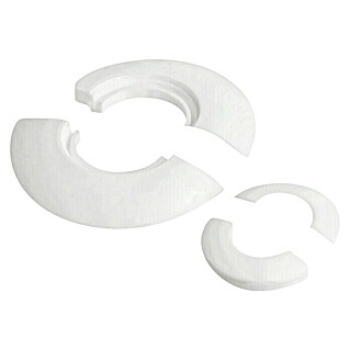 LOGOCLIC Rozeta za cijevi (Bijele boje, 2 Kom., Plastika)