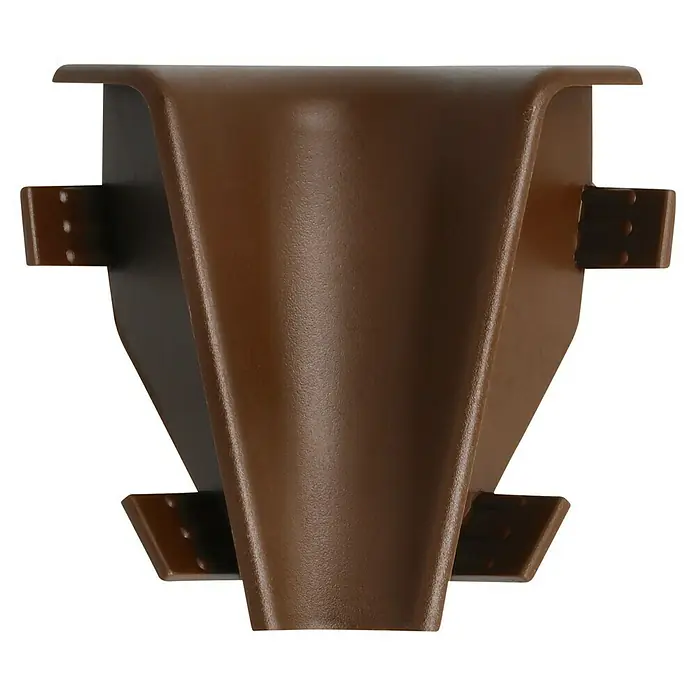 LOGOCLIC Innenecke K40 C - Dunkelbraun, 2 Stk., Passend für: LOGOCLIC Sockelleiste K40 C - Brauner Fallrohrtrichter aus robustem Material. Ideal, um Regenwasser effizient abzuleiten und Ihr Haus vor Wasserschäden zu schützen.
