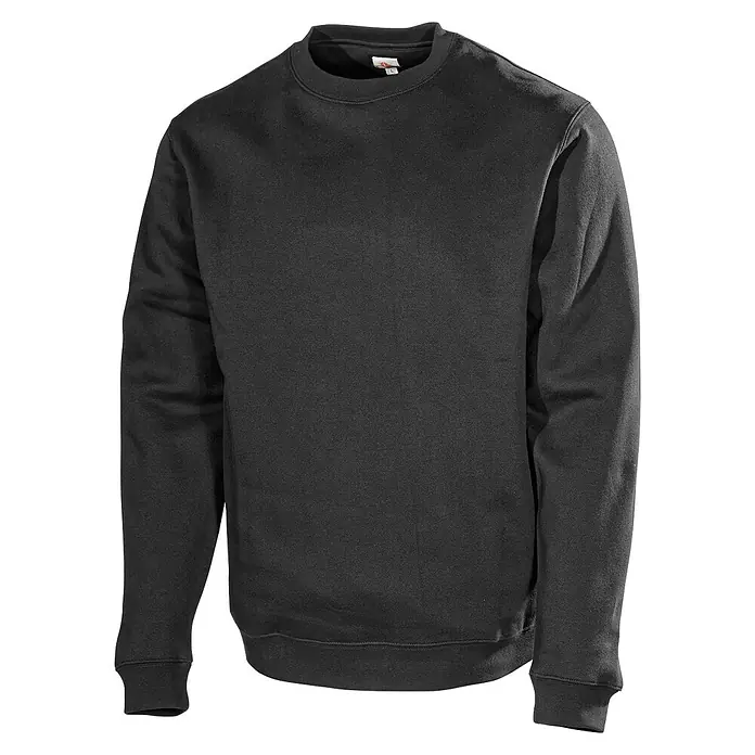 L.Brador Sweatshirt 637PB - XXL, Schwarz - Schwarzes Sweatshirt mit Rundhalsausschnitt, lange Ärmel und gerippten Bündchen. Bequemes und stilvolles Oberteil.