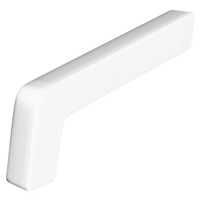 Sarei Seitenteil - PVC, Weiß, 130 x 30 x 40 mm, 2 Stk. - Griff in L-Form für Küchenschränke oder Schubladen, modernes Design in Weiß. Er bietet eine komfortable und stilvolle Möglichkeit zum Öffnen und Schließen.