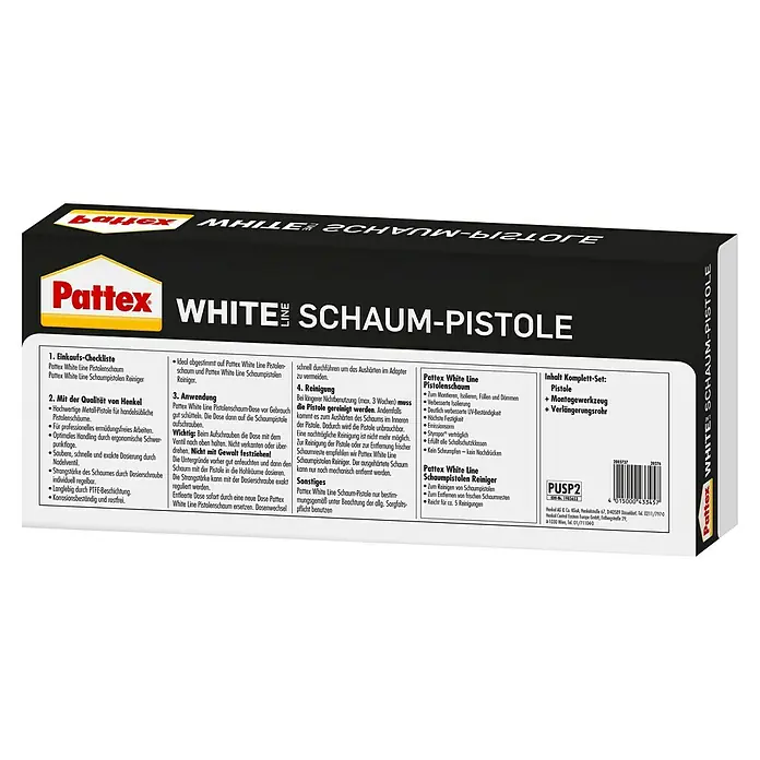 Pattex Schaumpistole - Schaum geeignet für: Türrahmen, Metall - Pattex White Line Schaumpistole.