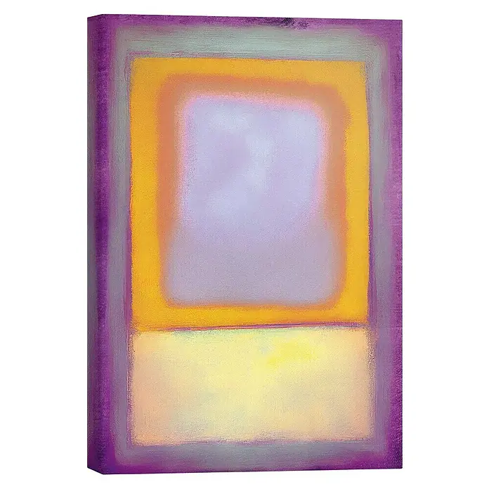 Reinders Leinwandbild Giclee on Canvas - Dance Kitchen, B x H: 20 x 30 cm - Abstraktes Gemälde mit Farbverläufen in Lila, Gelb und Orange, das einen beruhigenden und meditativen Effekt erzeugt. Modernes Design für stilvolle Räume.
