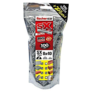 Fischer Taco universal SX Plus Big Pack (Ø x L: 8 x 40 mm, Nylon, 300 ud.)