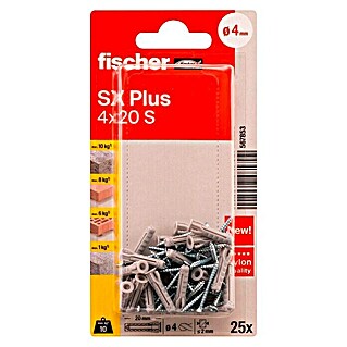 Fischer Taco universal SX Plus (Ø x L: 4 x 20 mm, Nylon, 25 ud.)