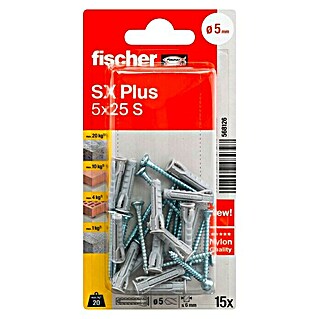Fischer Taco universal SX Plus (Ø x L: 5 x 25 mm, Nylon, 15 ud.)