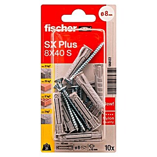 Fischer Univerzalne tiple SX Plus (Ø x D: 8 x 40 mm, Najlon, 10 Kom.)