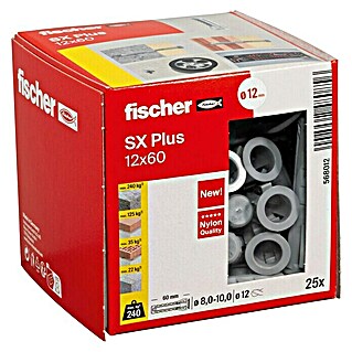 Fischer Set univerzalnih tipli SX Plus (Ø x D: 12 x 60 mm, Najlon, 25 Kom.)