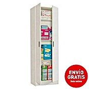 Armario auxiliar con 2 puertas (L x An x Al: 37 x 59 x 180 cm, Blanco)