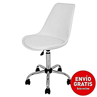 Silla de oficina Adriana (Blanco, Ruedas)