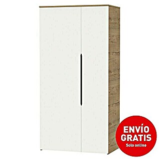 Muebles Pitarch Armario para ropa Noa (L x An x Al: 57 x 100 x 200 cm, Blanco/Roble gold)
