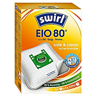 Swirl Staubsaugerbeutel EIO 80 Micropor® (Passend für: EIO Razzer, 4 Stk.)