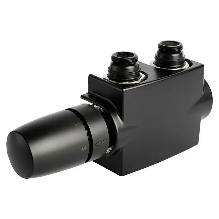 Mittenanschlussgarnitur½″ x ¾″, Schwarz RAL 9005
