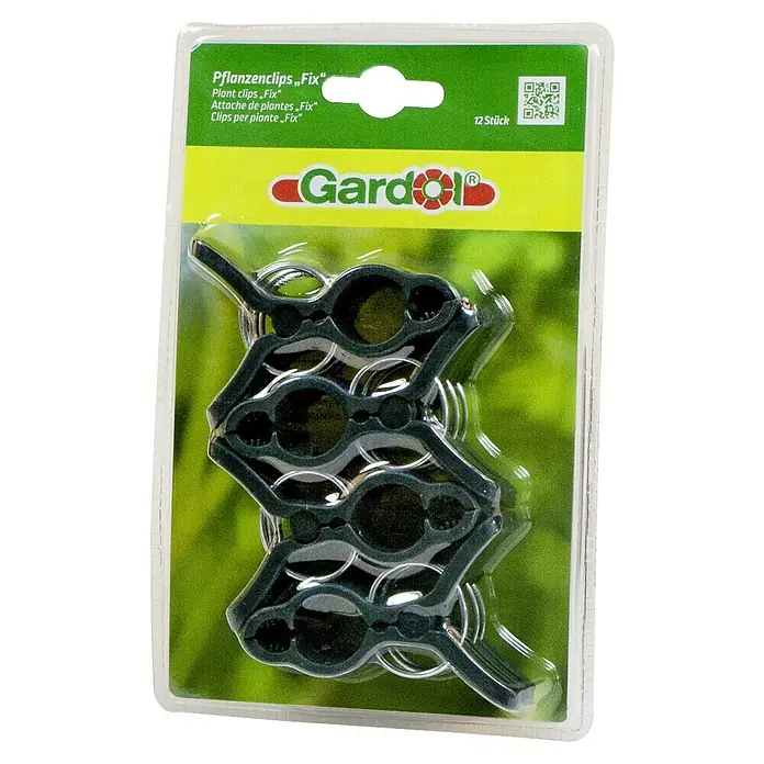 Gardol Pflanzenclips - 12 Stk. - Pflanzenclips „Fix“ von Gardol, 12 Stück. Ideal zur Befestigung von Pflanzen an Rankhilfen und Stäben im Garten oder auf dem Balkon.