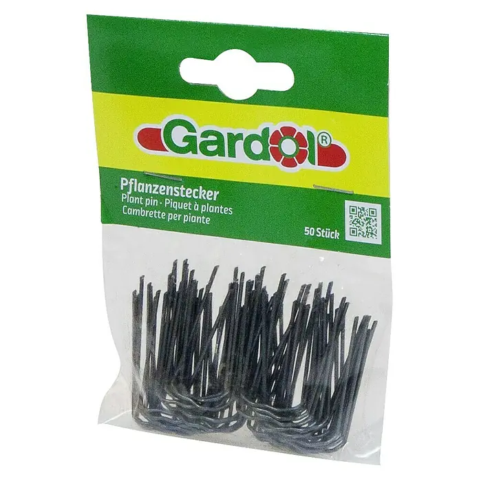 Gardol Pflanzenstecker - 50 Stk. - Bild einer Packung mit 50 Gardol Pflanzensteckern, die ideal für die Befestigung von Pflanzen im Garten sind.