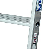 Krause Stabilo Stufen-Anlegeleiter (Arbeitshöhe: 2,7 m, Anzahl Tritte: 6 Stufen, Tiefe Stufen: 80 mm, Aluminium)