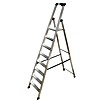 Krause Monto Stufenstehleiter Solido (Arbeitshöhe: 3,7 m, Anzahl Tritte: 8 Stufen, Tiefe Stufen: 80 mm, Aluminium)