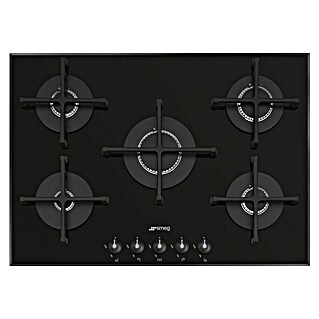 Smeg Placa de gas de cristal PV175B3 (Número de fogones estándar: 5 ud., Vidrio)