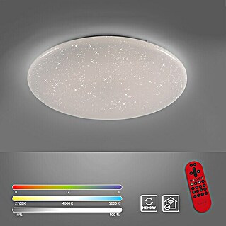Just Light LED-Deckenleuchte rund LOLAsmart-URANUS (54 W, Ø x H: 69,5 x 8,9 cm, Weiß, RGBW)