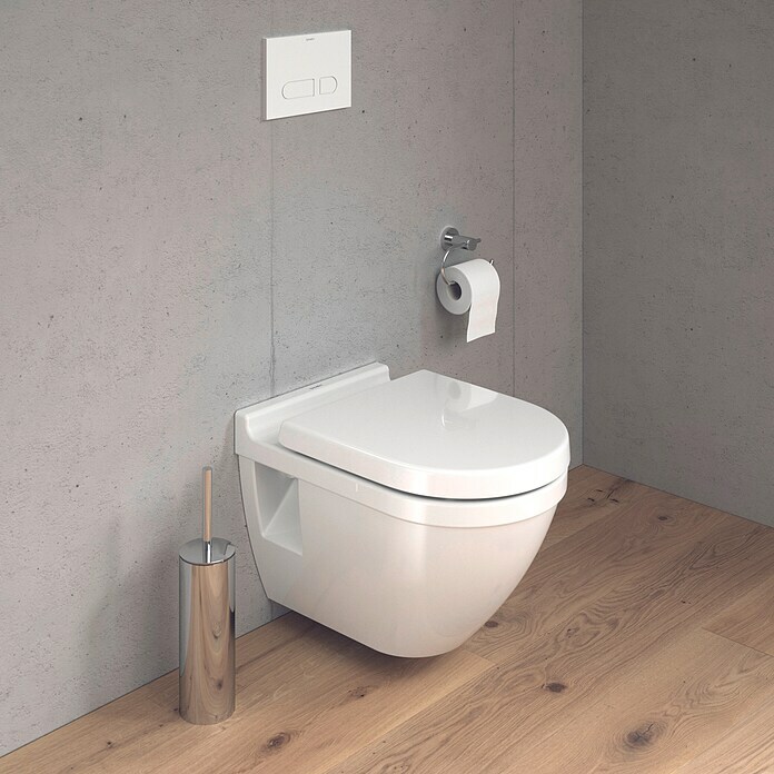 Duravit Starck 3 Wand-WC (Ohne WC-Sitz, Ohne Beschichtung, Tiefspüler, Weiß)