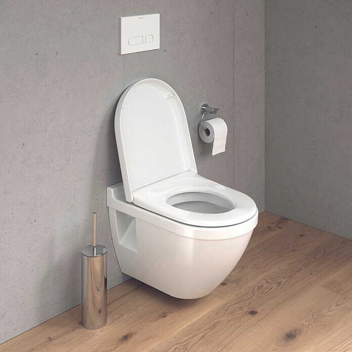 Duravit Starck 3 Wand-WC (Ohne WC-Sitz, Ohne Beschichtung, Tiefspüler, Weiß)