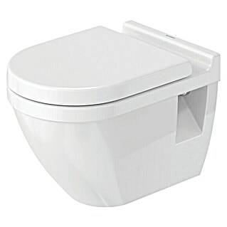 Duravit Starck 3 Wand-WC-Set (Mit Spülrand, Ohne Spezialglasur, Spülform: Tief, WC Abgang: Waagerecht, Sichtbarkeit Befestigung: Sichtbar)