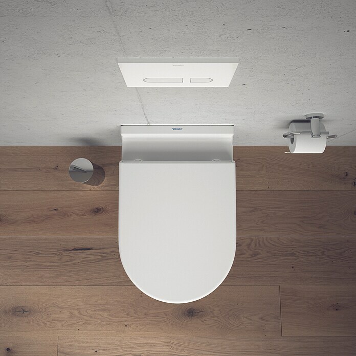 Duravit Starck 3 Spülrandloses Wand-WC (Ohne WC-Sitz, Ohne Beschichtung, Tiefspüler, Weiß)