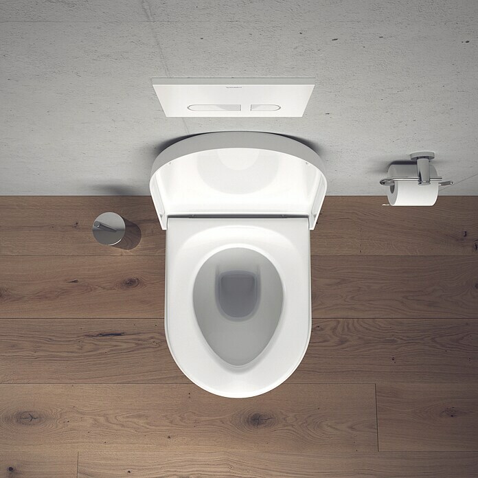 Duravit Starck 3 Wand-WC (Ohne WC-Sitz, Ohne Beschichtung, Tiefspüler, Weiß)