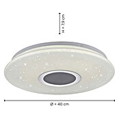 Just Light LED-Deckenleuchte rund PELVO (22 W, Ø x H: 40 x 7,9 cm, Weiß, Mehrfarbig) | BAUHAUS