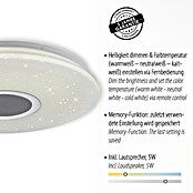 Just Light LED-Deckenleuchte rund PELVO (22 W, Ø x H: 40 x 7,9 cm, Weiß, Mehrfarbig) | BAUHAUS