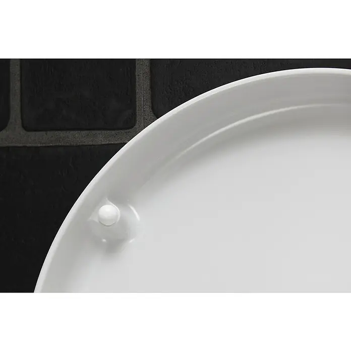 Duravit Starck 3 Wand-WC-Set - Spülrandlos, Mit antibakterieller Glasur, Spülform: Tief, WC Abgang: Waagerecht, Weiß - Nahaufnahme einer weißen Schale mit einer glänzenden Oberfläche, die Eleganz und schlichte Ästhetik vereint.
