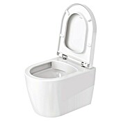 Duravit ME by Starck Spülrandloses Wand-WC Compact (Ohne WC-Sitz, Ohne Beschichtung, Tiefspüler, Weiß)