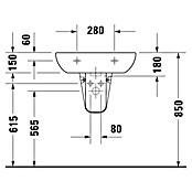 Duravit D-Code Waschtisch (46 x 60 cm, Keramik, Weiß)