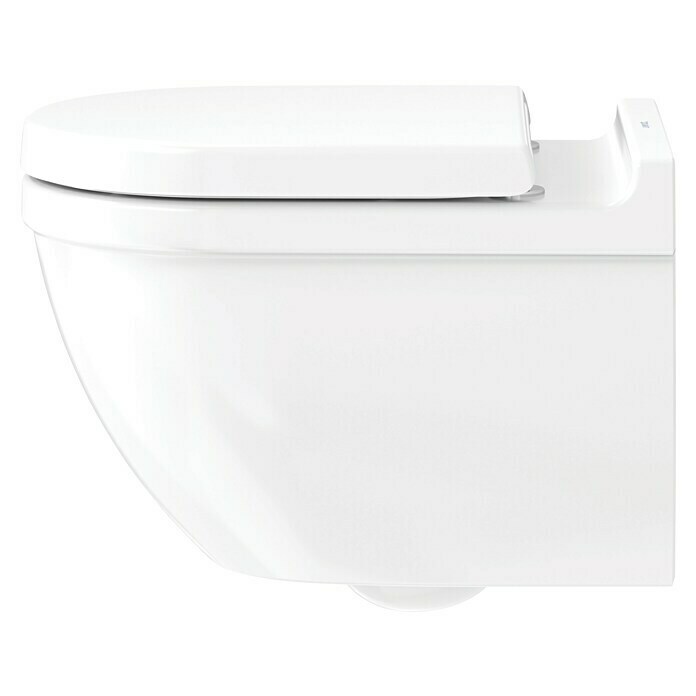 Duravit Starck 3 Spülrandloses Wand-WC (Ohne WC-Sitz, Ohne Beschichtung, Tiefspüler, Weiß)