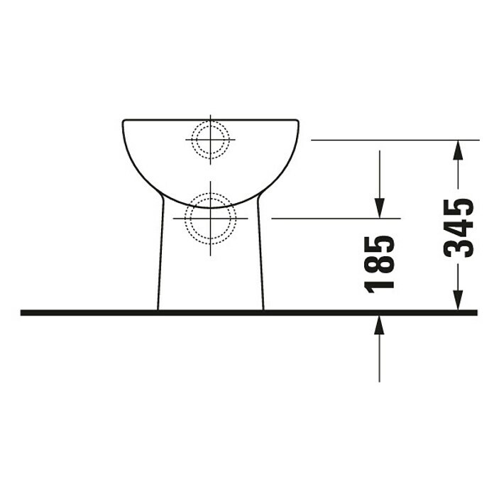 Duravit D-Code Stand-WC (Ohne WC-Sitz, Tiefspüler, Weiß)