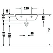 Duravit D-Code Waschtisch (46 x 60 cm, Keramik, Weiß)