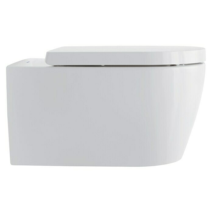 Duravit ME by Starck Spülrandloses Wand-WC (Ohne WC-Sitz, Ohne Beschichtung, Tiefspüler, Weiß)